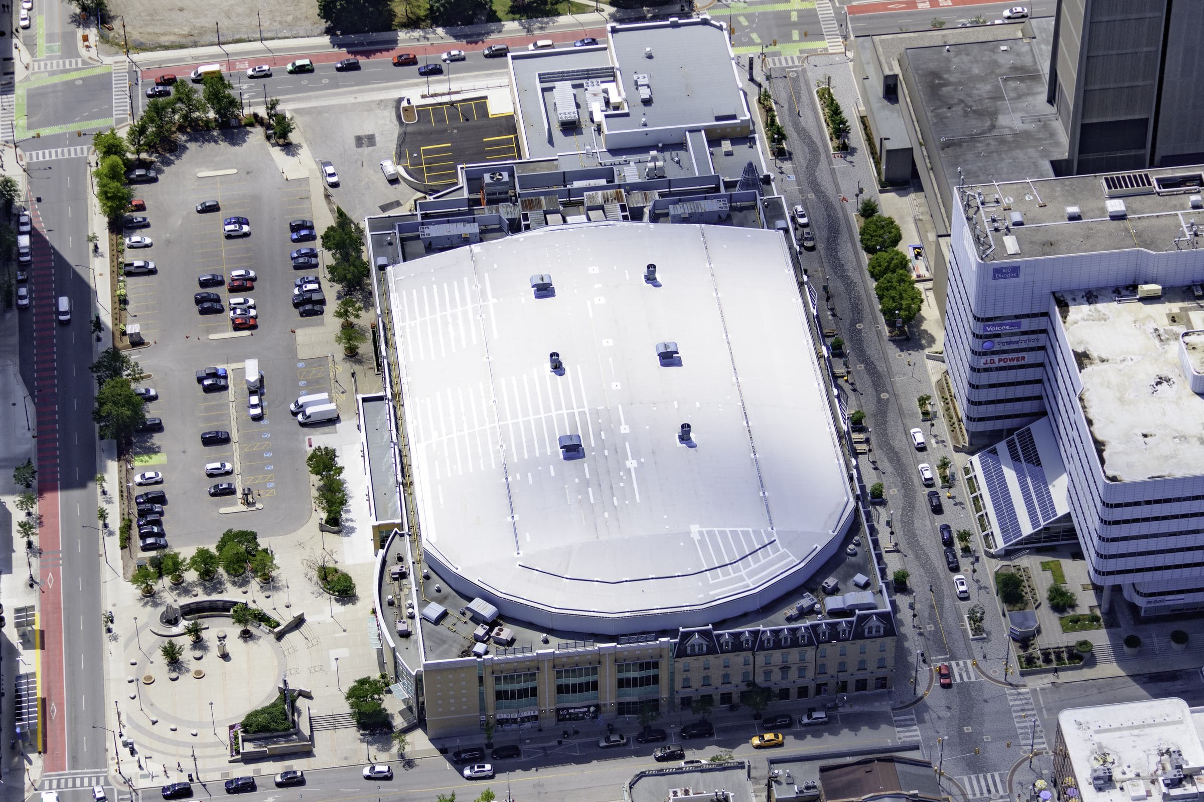 Canada Life Place arena masonry by Render Construction, London, ON